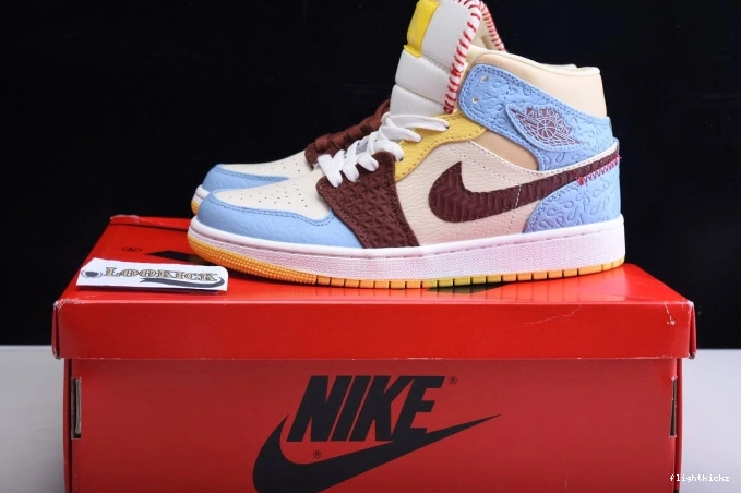 Rouge Jordan Fearless Air SE 1 Mid CU2803-200 Chateau x Maison 1021